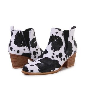 Wooden Heel Short Chelsea Ankle Boot